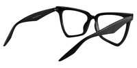 Eugenia - Butterfly Black Eyeglasses (Full Overlay Lens) - 3