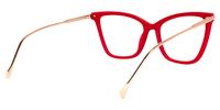 Hilary - Butterfly Red Eyeglasses | Vooglam Side View