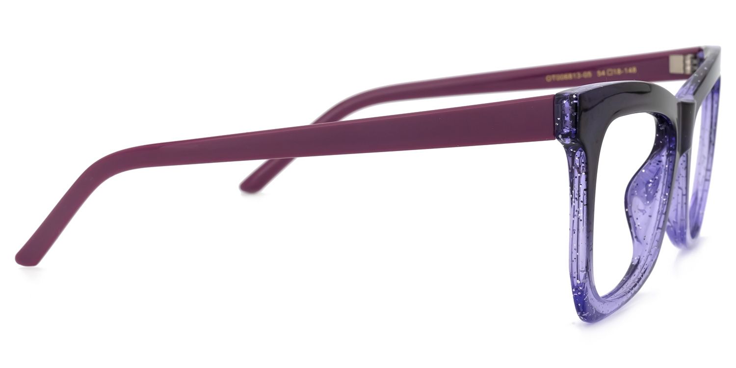 Marguerite - Glitter Purple Glasses with Vaporwave Vibe | Vooglam 4