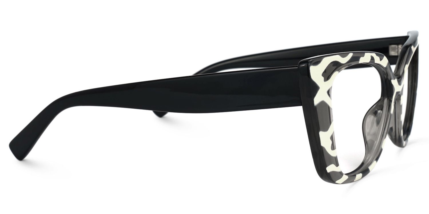 Muriel - Rectangle Zebra Print Eyeglasses | Vooglam 4