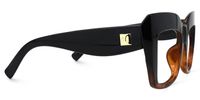 Cassandra - Bold Square Tortoise Black Eyeglasses | Vooglam 