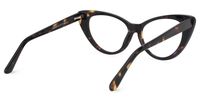 Cute Cat Eye Gold/Tortoise Eyeglasses│Vooglam Optical Glasses Side View