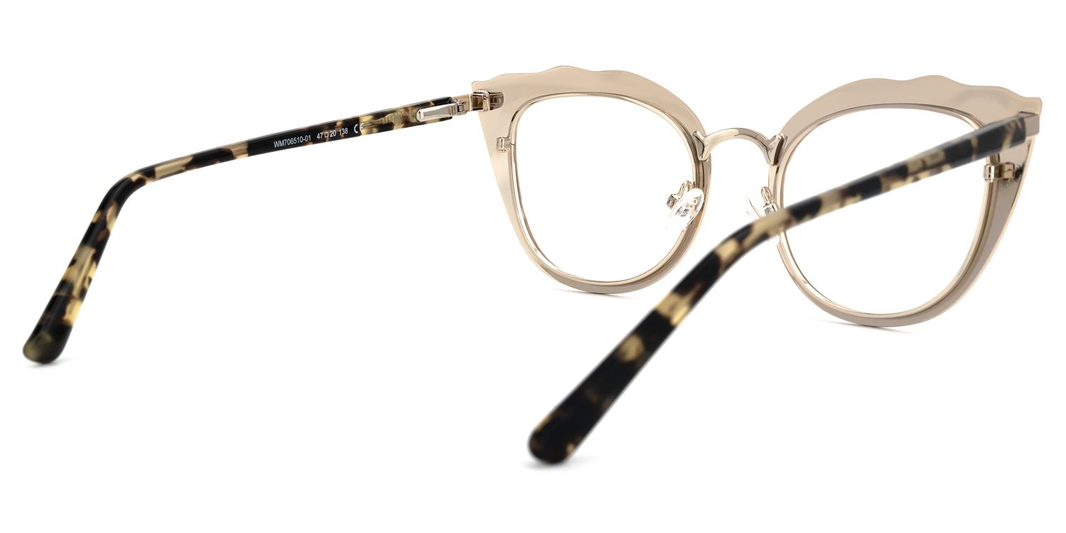Beasley - Cat Eye Yellow Eyeglasses | Vooglam Side View