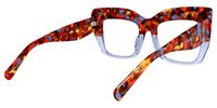 Rosaura - Square Purple Floral Eyeglasses | Vooglam Side View