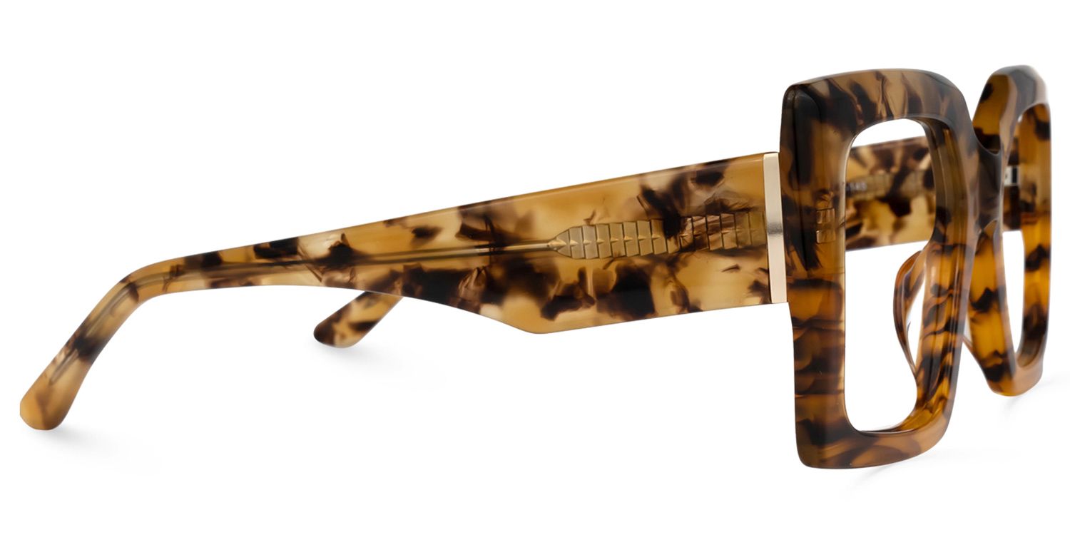 Claudia - Square Tortoise Eyeglasses | Vooglam 4