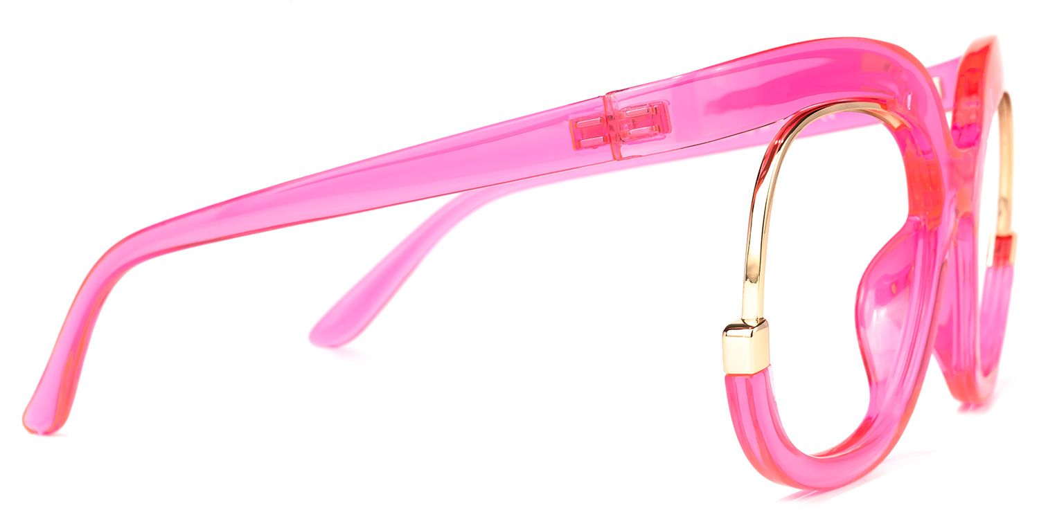 Fredia - Square Bright/Pink Eyeglasses | Vooglam 4