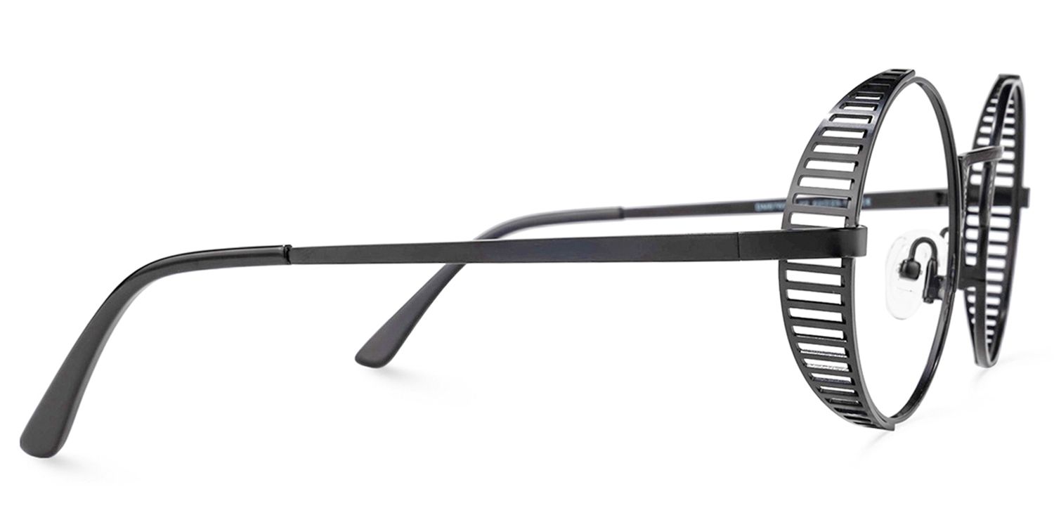 Rojas - Round Black Eyeglasses | Vooglam 4