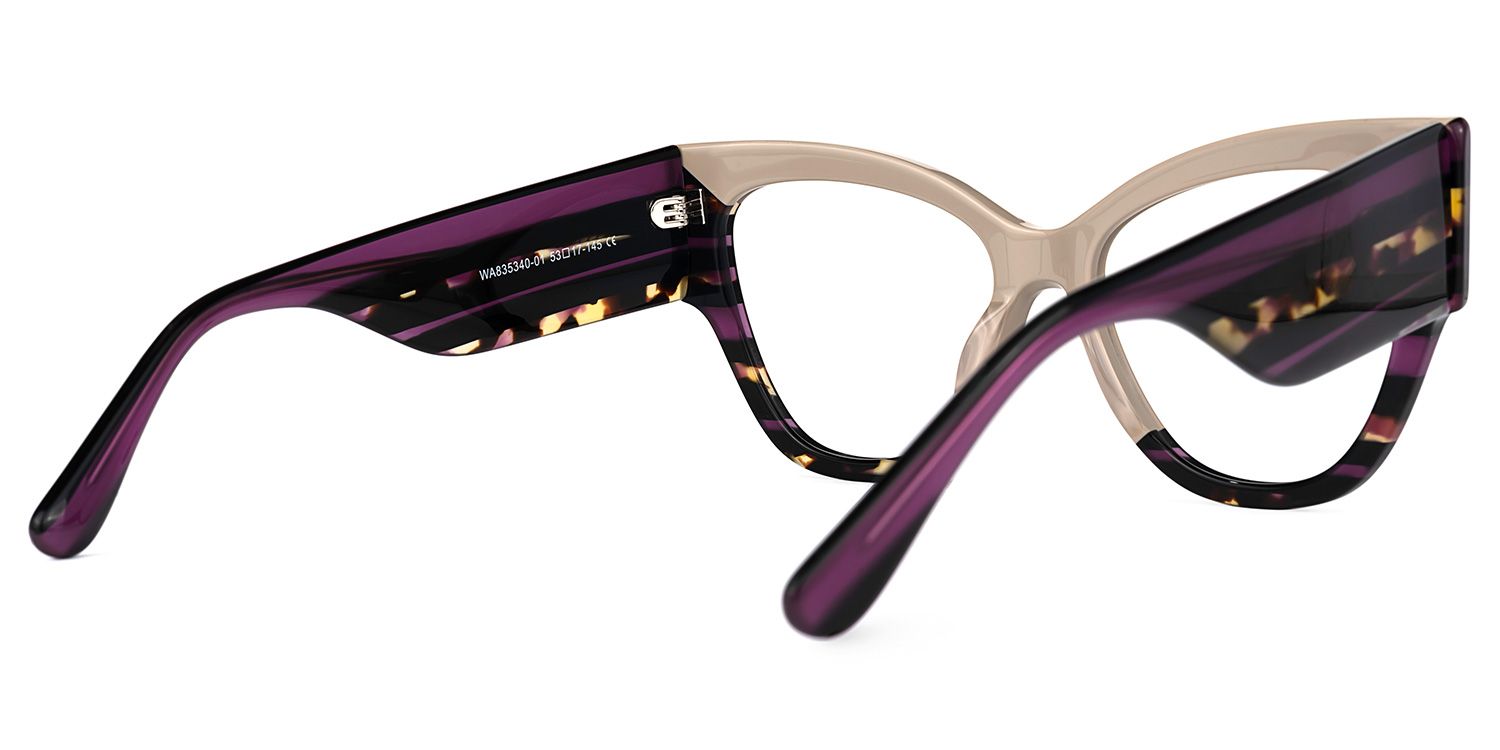 Tovar - Square Brown Eyeglasses | Vooglam Side View