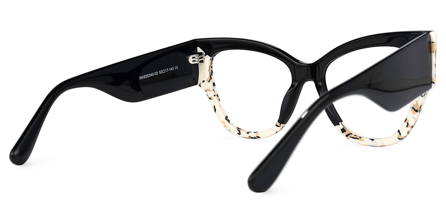 Tovar - Square Black Eyeglasses | Vooglam Side View