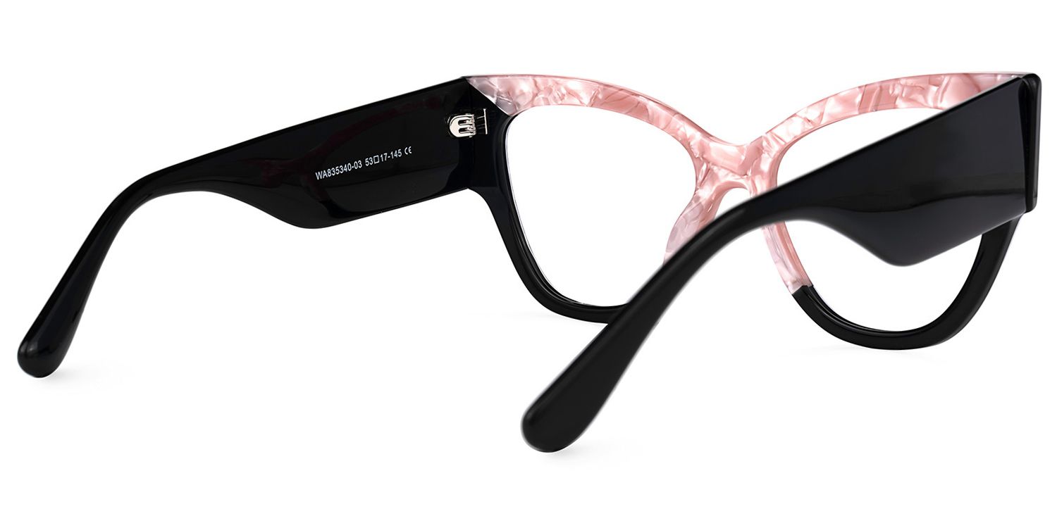 Tovar - Square Pink Eyeglasses | Vooglam Side View