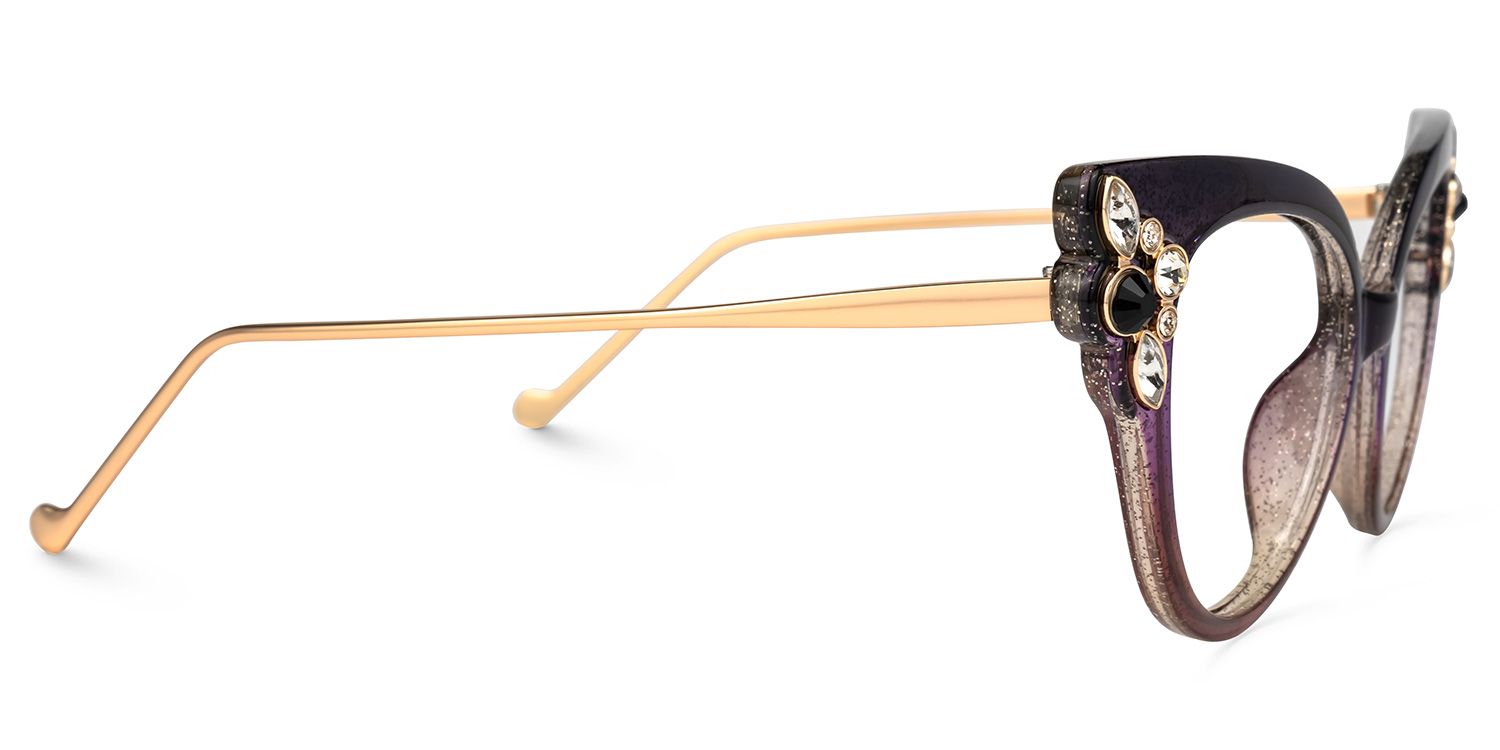 Yulanda - Cat Eye Purple Eyeglasses | Vooglam 4