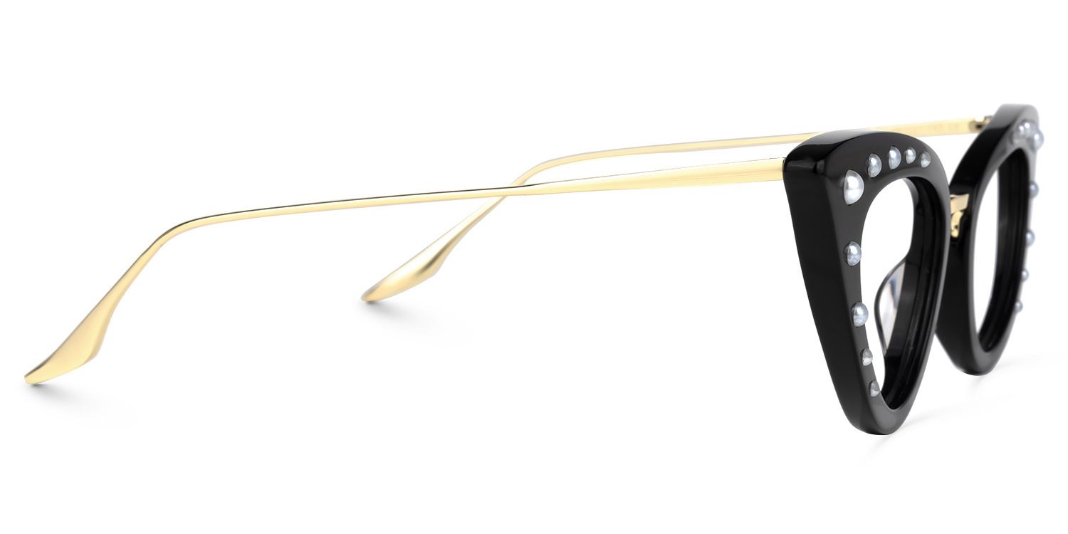 Maddie - Cat Eye Black Eyeglasses | Vooglam 4