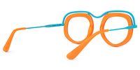 Geometric Orange Eyeglasses | Vooglam Side View