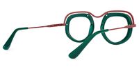 Geometric Green Eyeglasses | Vooglam.com Side View