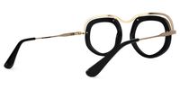 Geometric Black Eyeglasses | Vooglam.com Side View