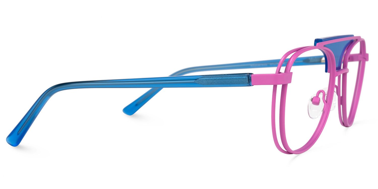 Rosado - Aviator Purple Eyeglasses | Vooglam 4