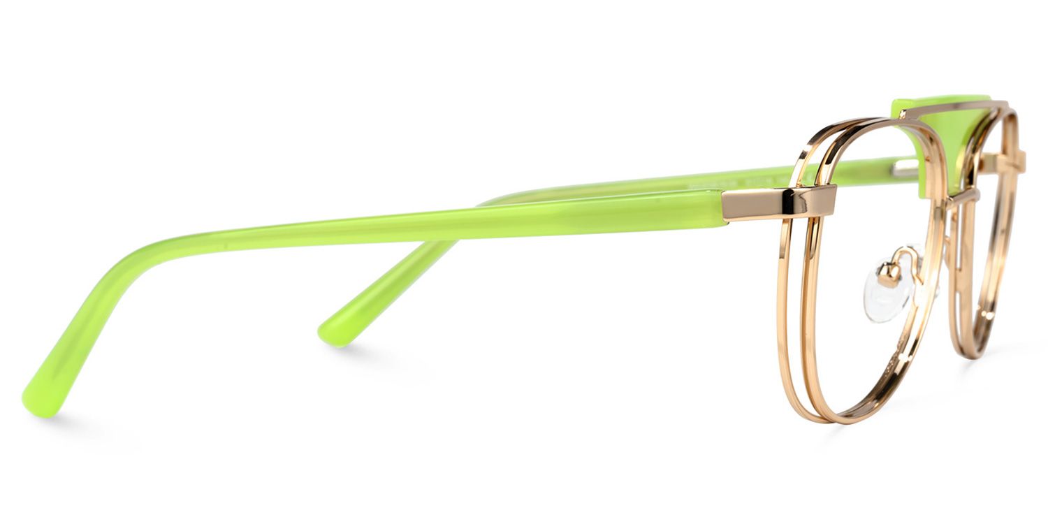 Rosado - Aviator Green Eyeglasses | Vooglam 4