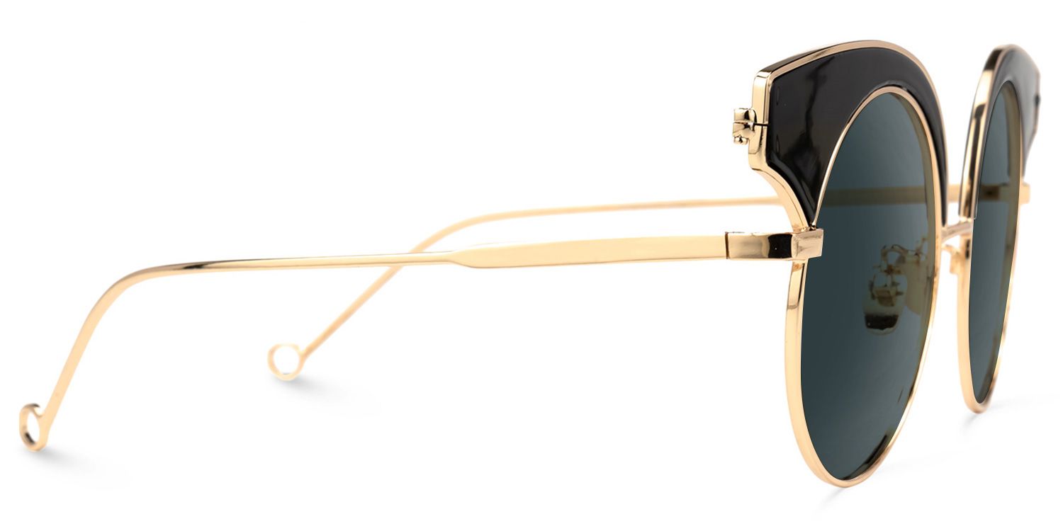 Santiago - Round Black Sunglasse | Vooglam 4