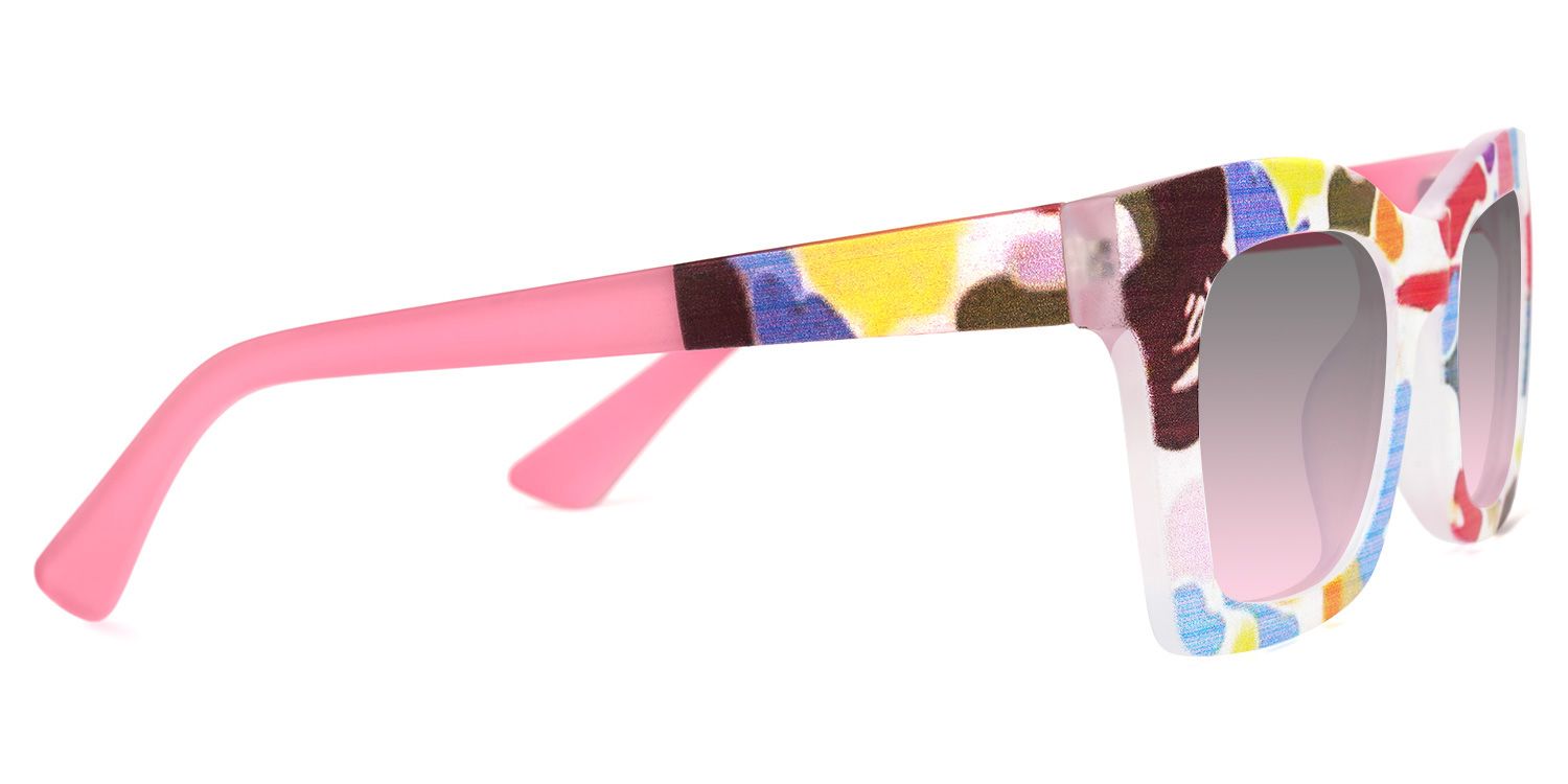 Lourido - Rectangle Multicolor Sunglasses | Vooglam 4