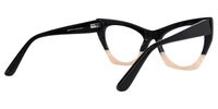 Viana - Cat Eye Black Eyeglasses | Vooglam Side View