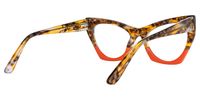 Viana - Cat Eye Two-tone Eyeglasses | Vooglam Side View