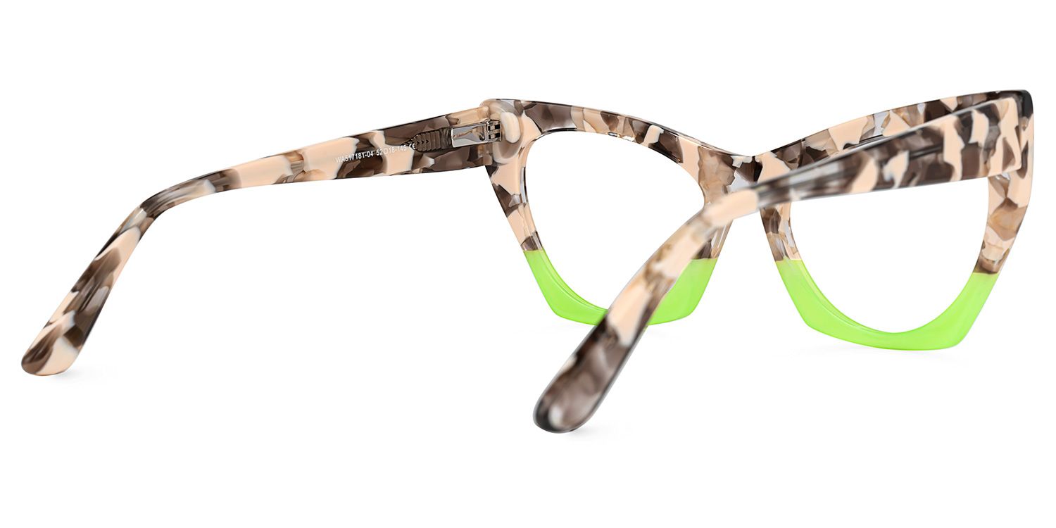 Viana - Cat Eye Tortoise Eyeglasses | Vooglam Side View
