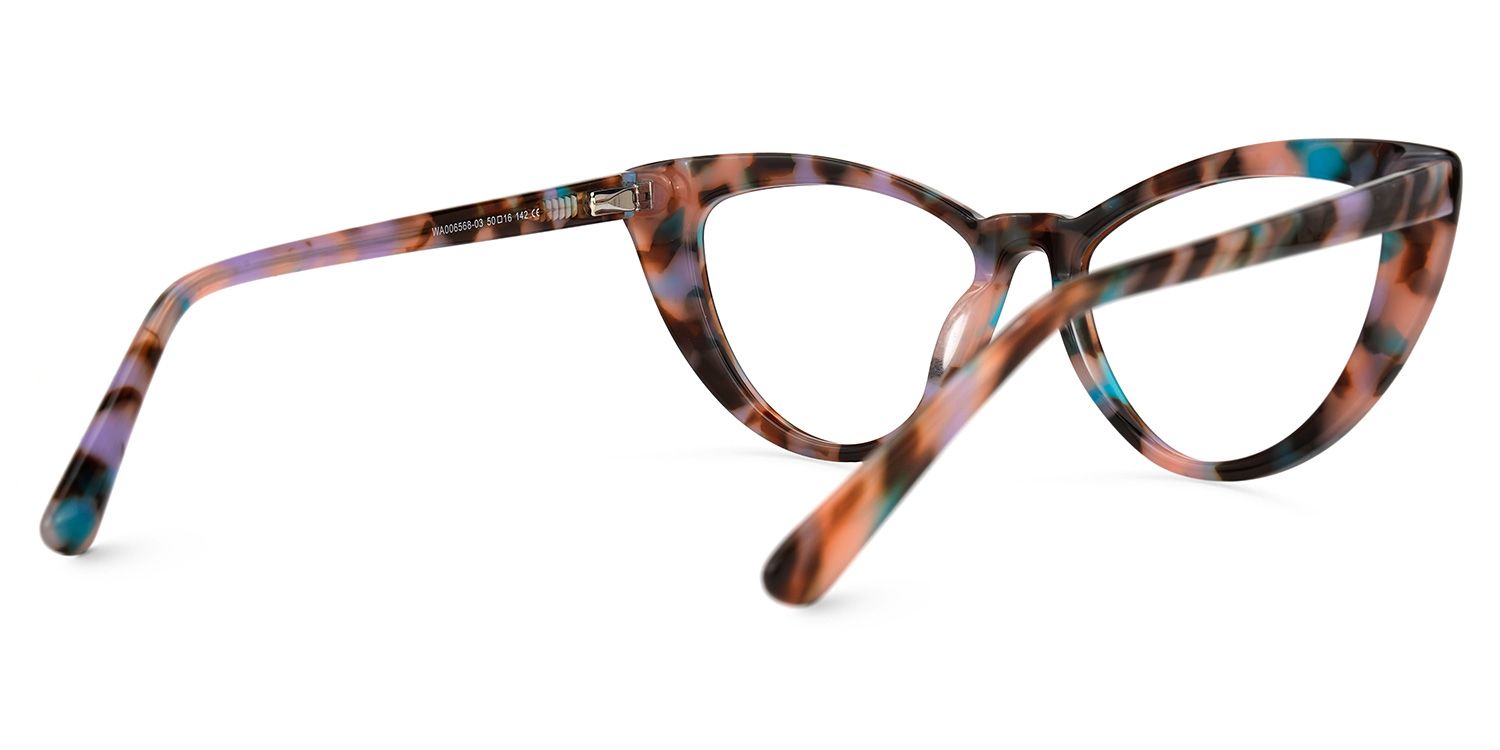 Jimenez - Cat Eye Floral Eyeglasses | Vooglam Side View