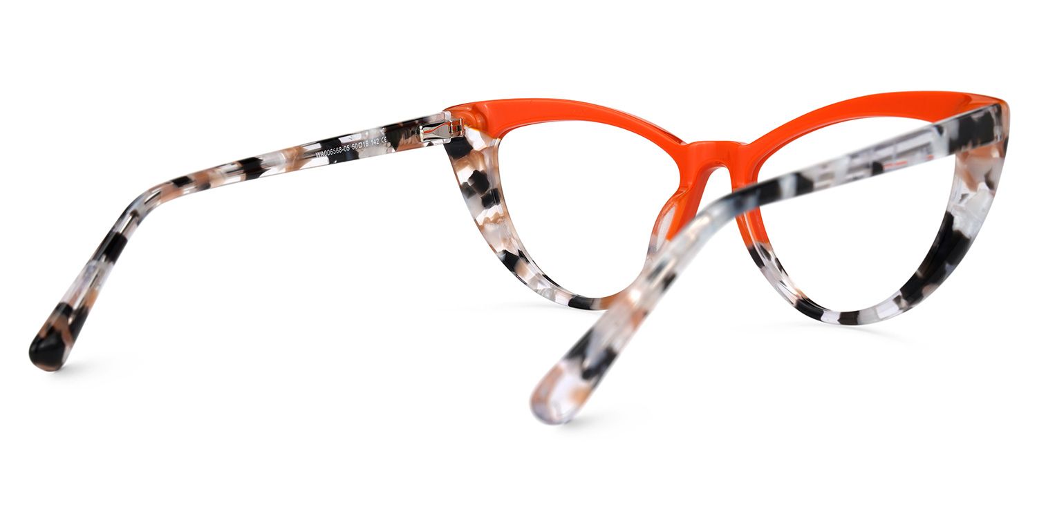 Jimenez - Cat Eye Orange Eyeglasses | Vooglam Side View