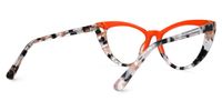 Jimenez - Cat Eye Orange Eyeglasses | Vooglam Side View