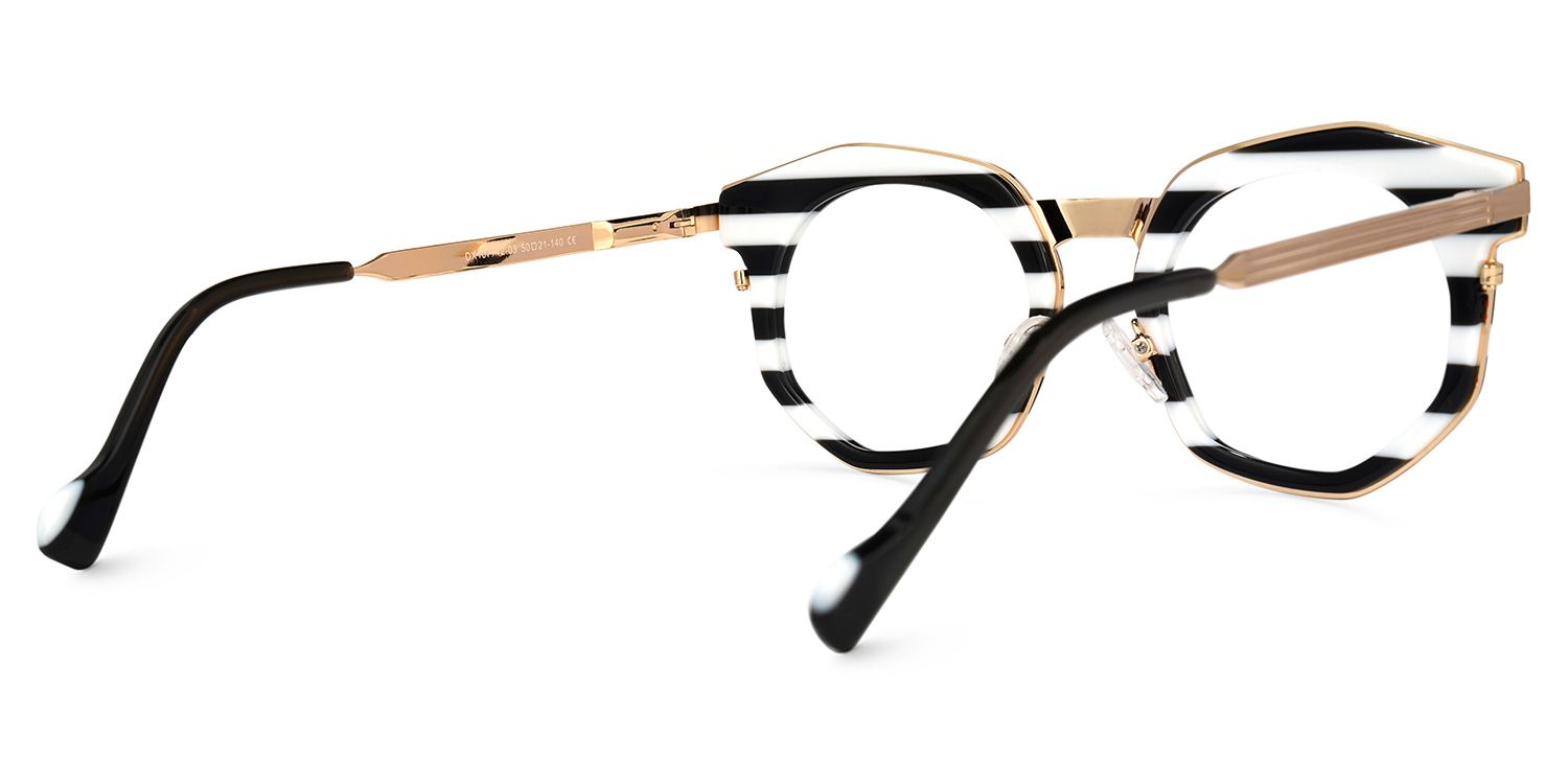Basisky - Geometric Pattern Eyeglasses | Vooglam Side View