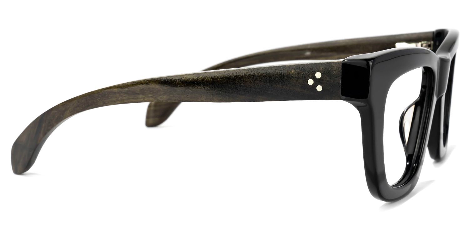 Abishag - Rectangle Black Eyeglasses | Vooglam 4