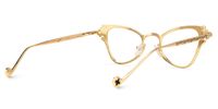 Chuchin - Cat Eye Gold Eyeglasses | Vooglam Side View