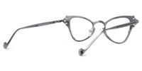 Chuchin - Cat Eye Grey Eyeglasses | Vooglam Side View