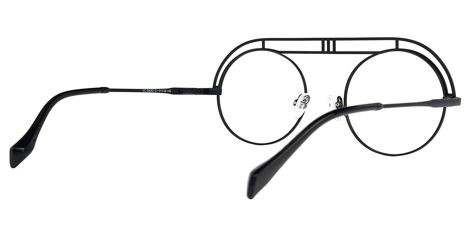 Valverde - Aviator Black Eyeglasses | Vooglam Side View