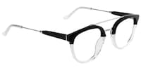Edith Aviator Black/Crystal Eyeglasses - 6