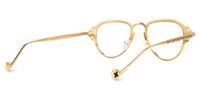 Twyman - Aviator Gold Eyeglasses | Vooglam Side View