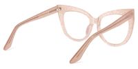 Cat Eye Flesh/Pink Eyeglasses | Vooglam.com Side View