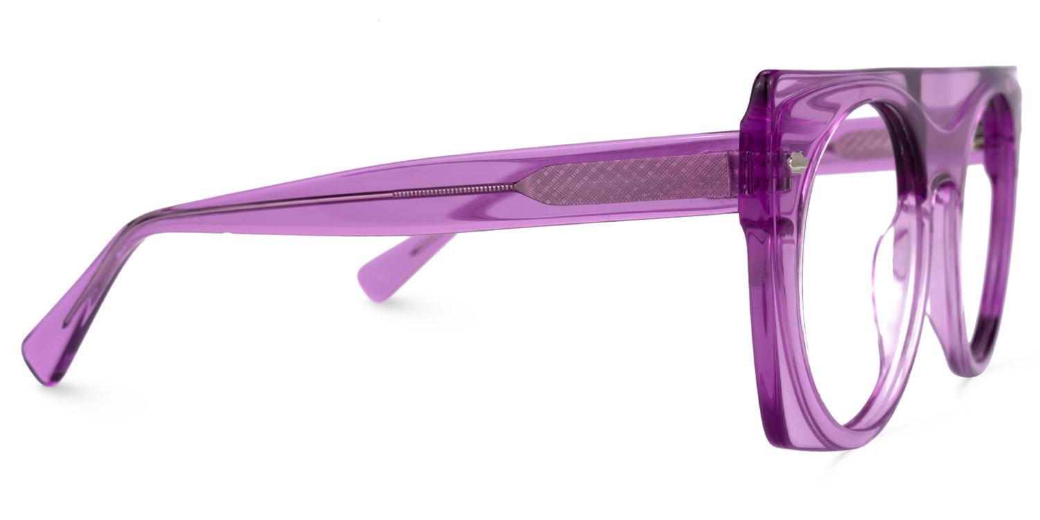 Archibald - Aviator Purple Eyeglasses | Vooglam 4