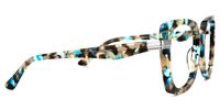 Broderick - Square Blue/Floral Eyeglasses | Vooglam