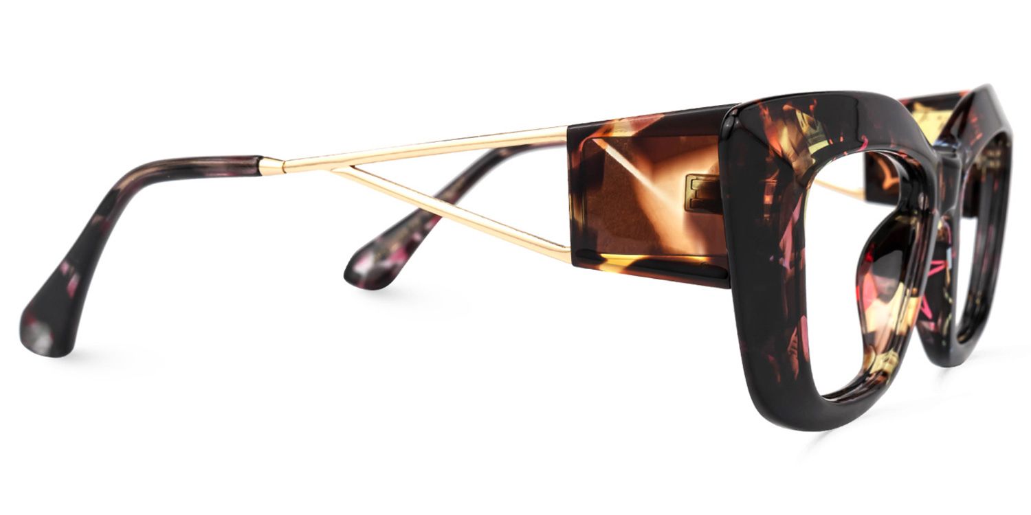 Walburga -Bold Walburga Flower Print Eyeglasses | Vooglam 4