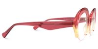 Thompson - Round Red/Yellow Eyeglasses | Vooglam 