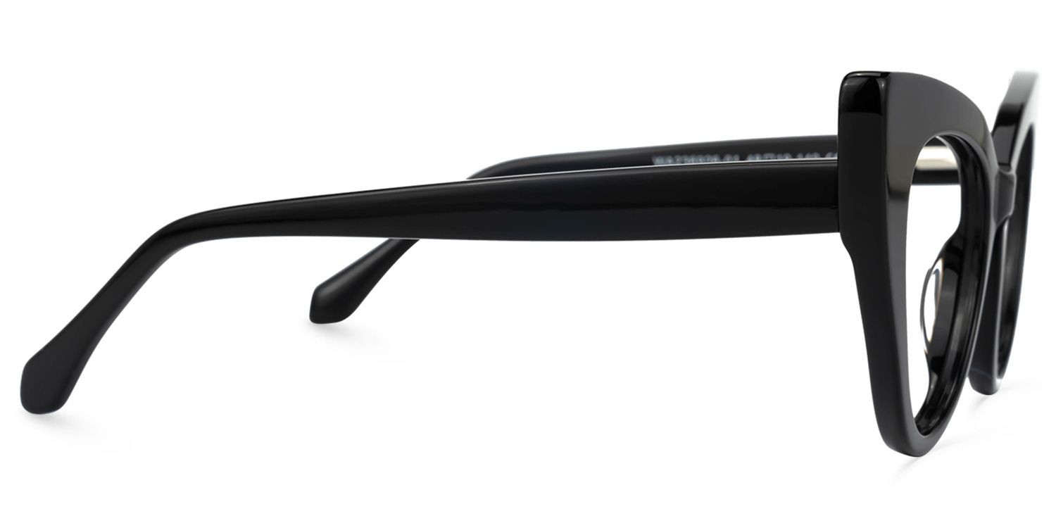 Shawana - Cat Eye Black Eyeglasses | Vooglam 4