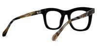 Jamaica - Square Black Eyeglasses | Vooglam Side View