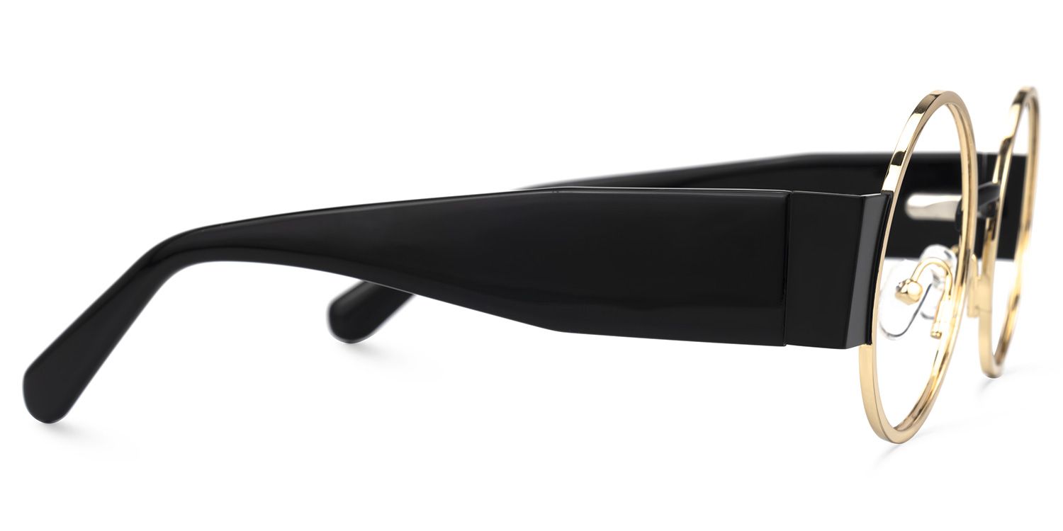 Ceballos - Round Gold Eyeglasses | Vooglam 4