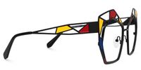 Crumbley - Geometric Black Eyeglasses | Vooglam