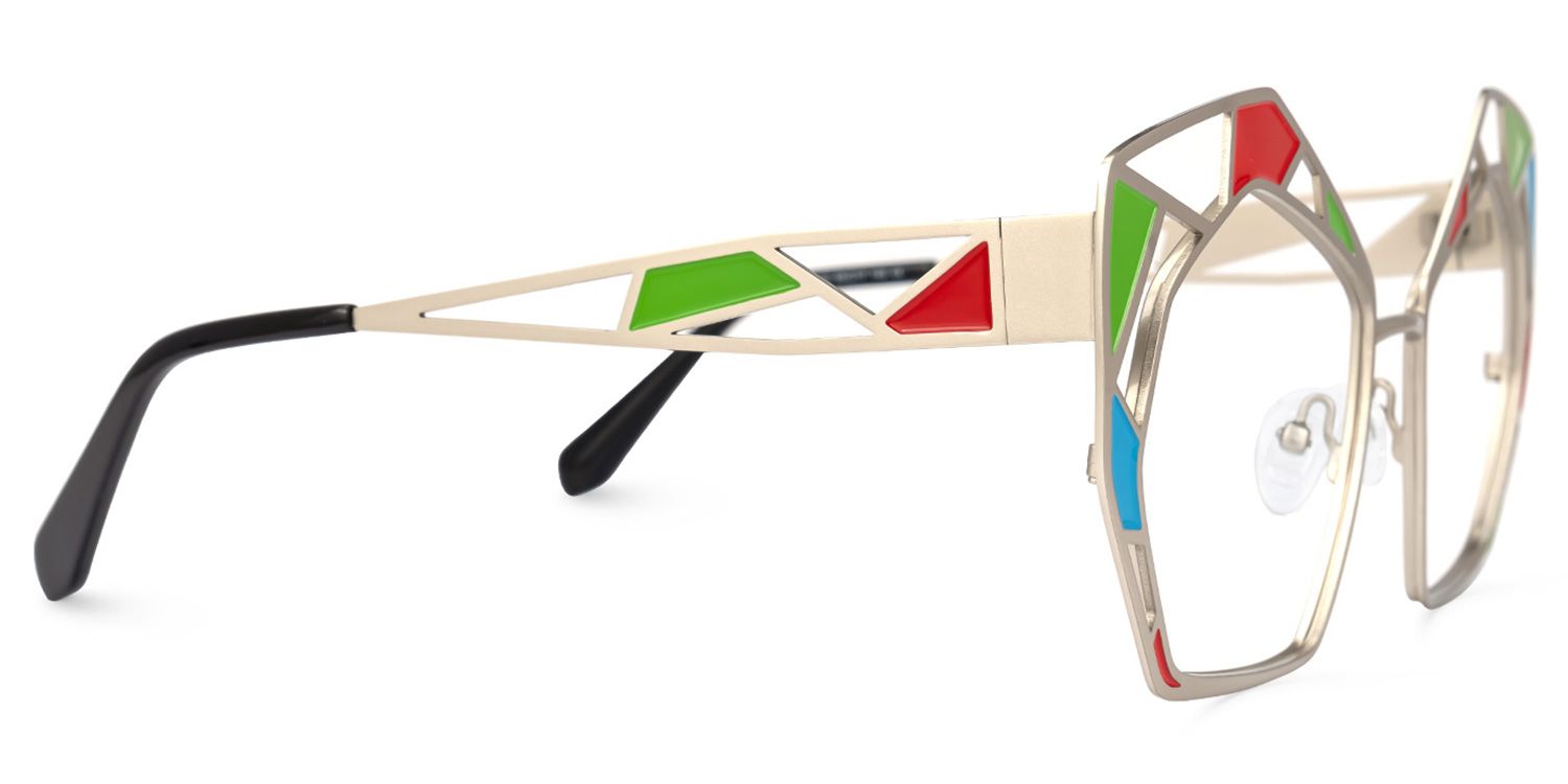 Crumbley - Geometric Silver Eyeglasses | Vooglam 4