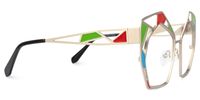 Crumbley - Geometric Silver Eyeglasses | Vooglam