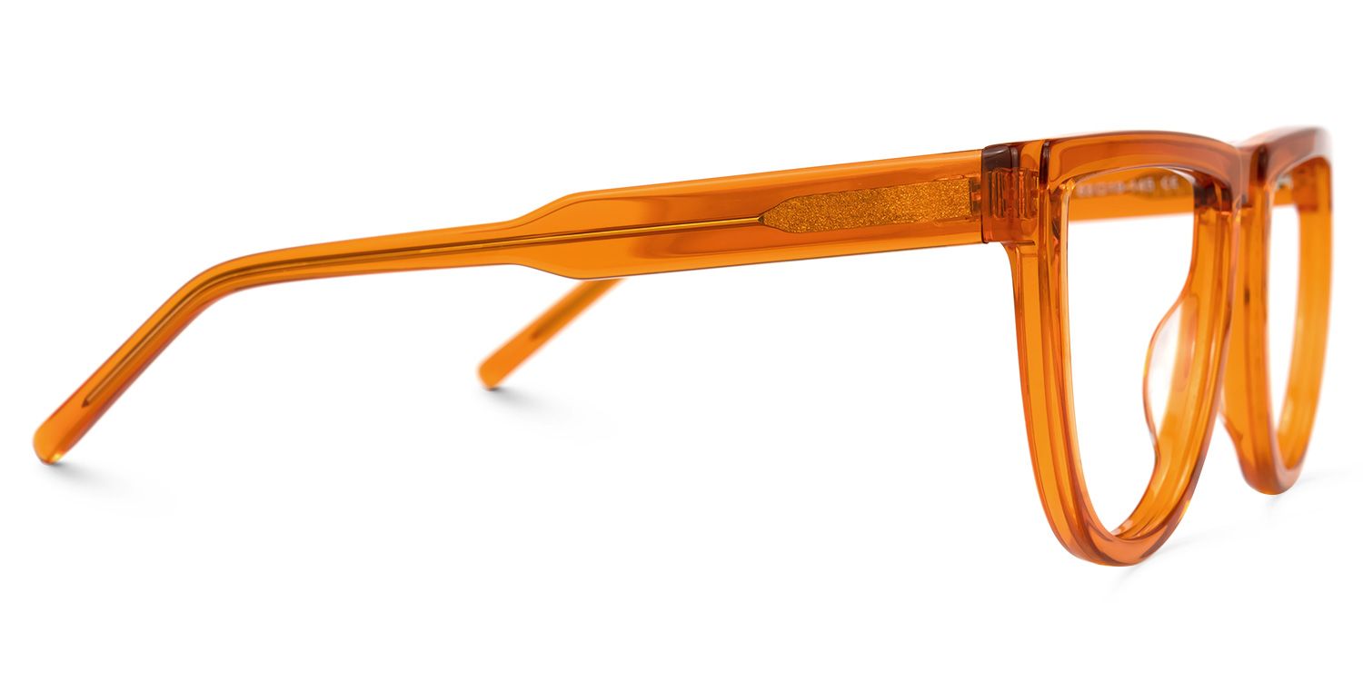 Amiens - Aviator Orange Eyeglasses | Vooglam 4