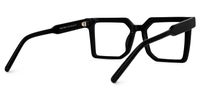 Nadie - Square Black Eyeglasses | Vooglam Side View
