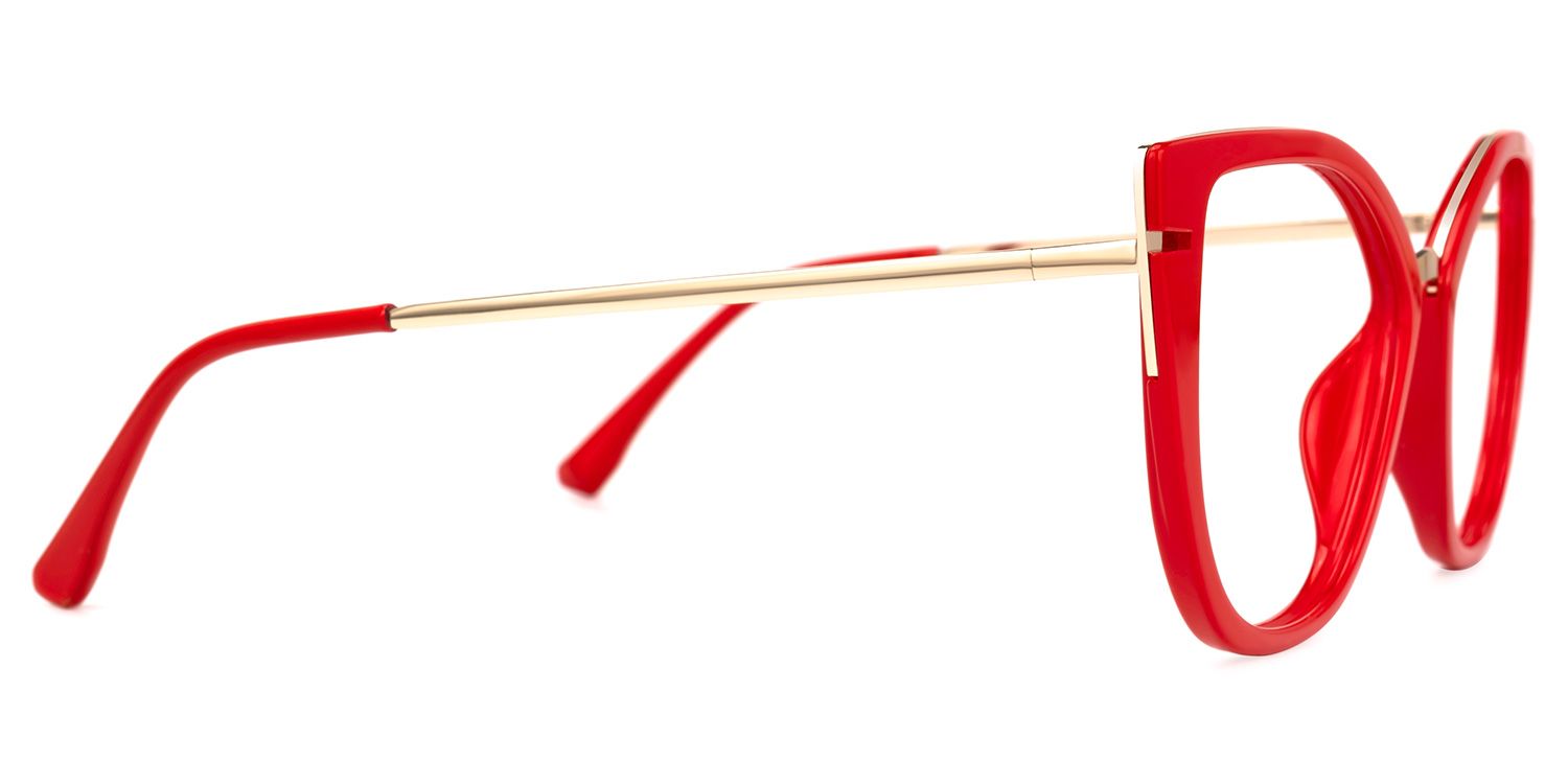 Abena - Cat Eye Red Eyeglasses | Vooglam 4